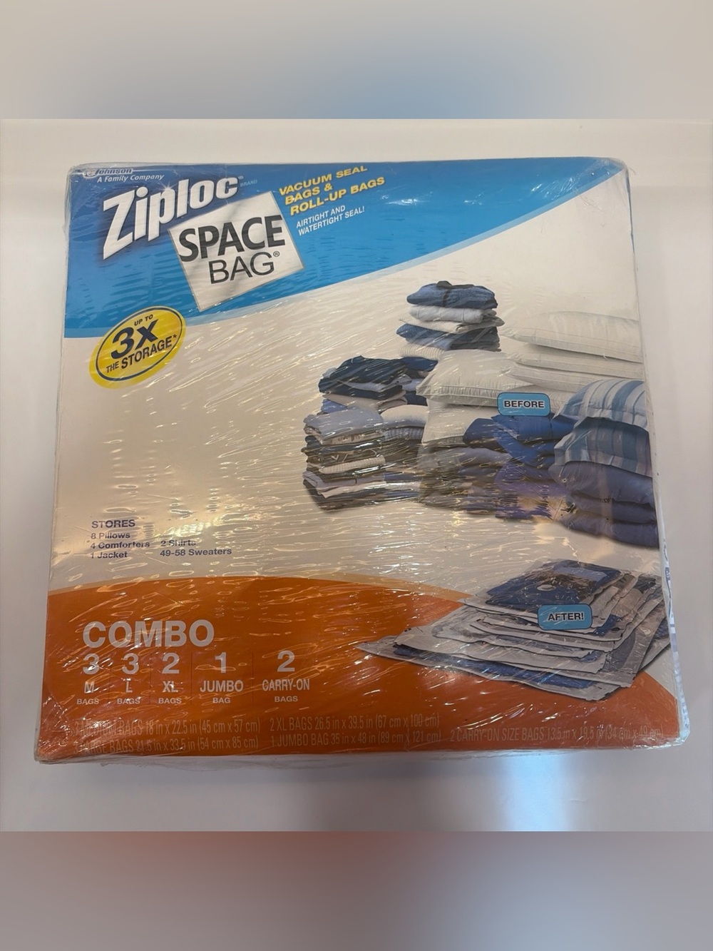 Ziploc Space Bags Combo 11 Set Compression Vacuum Seal Watertight Storage Travel